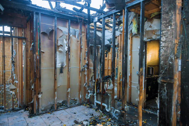 Professional Fire Damage Restoration technician working in Toulon, IL